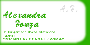 alexandra homza business card